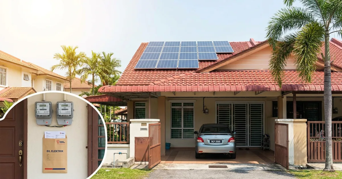 Malaysian TNB electricity bill and rooftop solar panels
